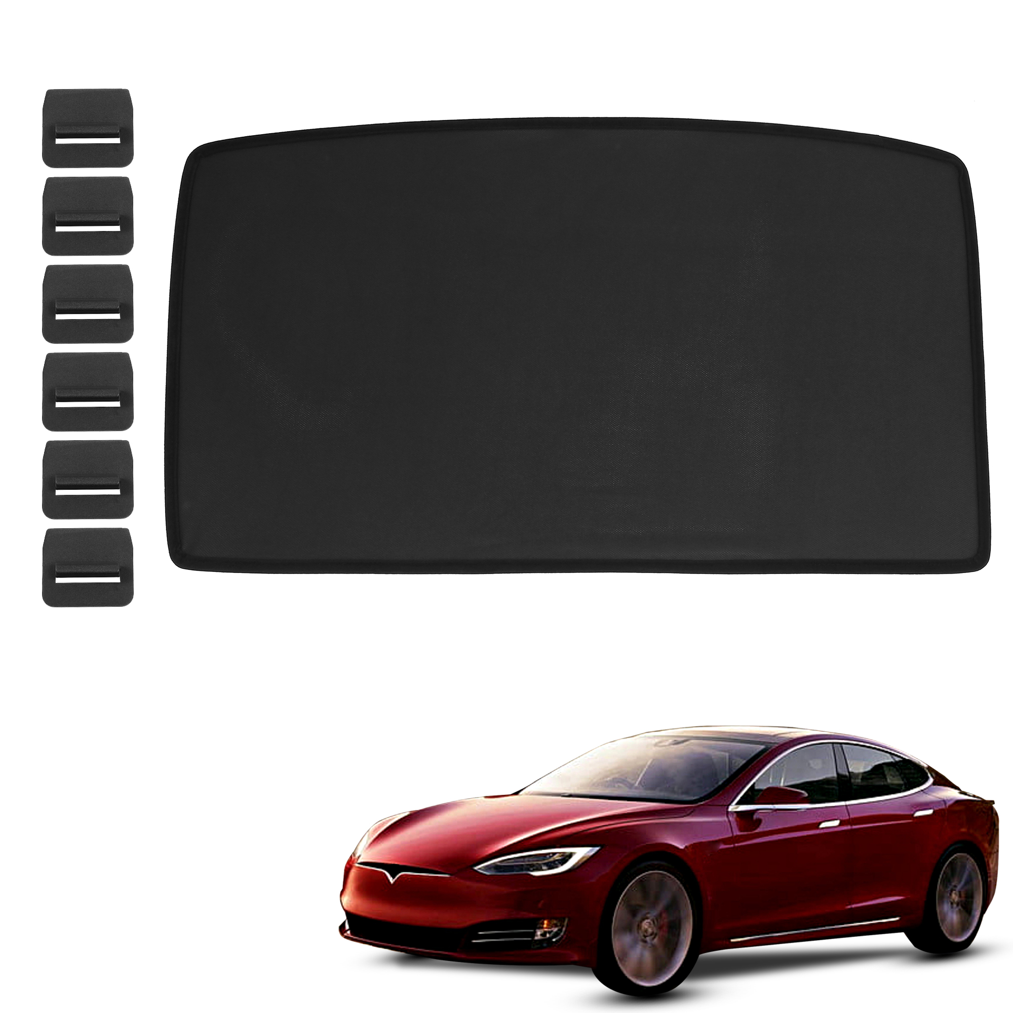 Unique Bargains Glass Roof Sunroof Shade Cover Front Window Sun Shade for Tesla Model S Top Roof