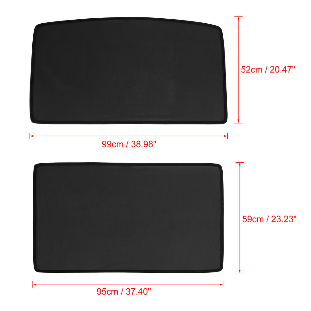 Unique Bargains 2 Pcs Glass Roof Sunroof Shade Cover Window Sun Shade for Tesla Model S Top Roof