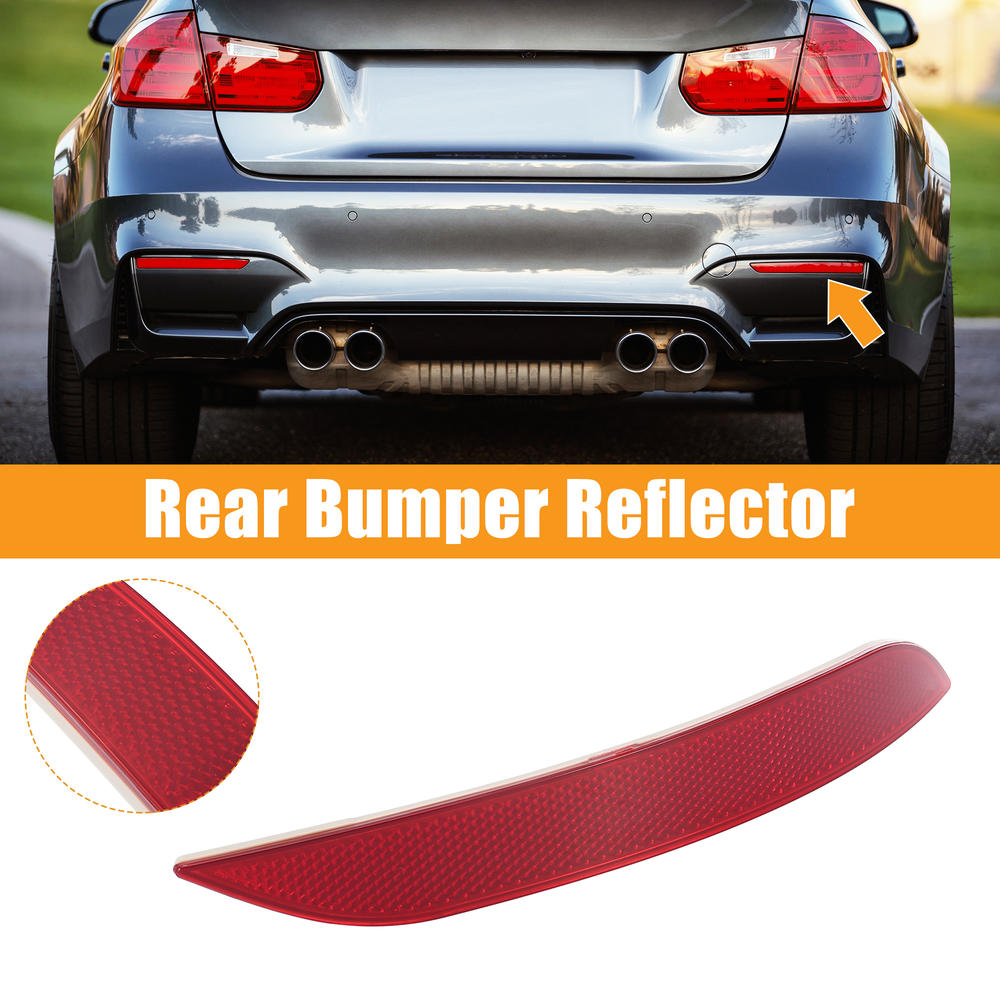 Unique Bargains Rear Bumper Reflector Strip Cover Right Side 63147314884 for BMW X1 2013-2015