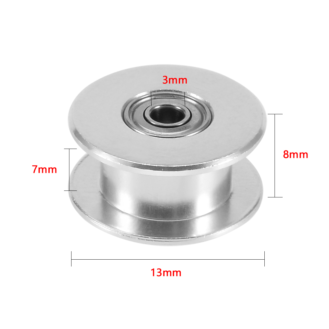 Unique Bargains Aluminum Idler Pulley with Ball Bearings GT2 3mm Bore for 3D Printer