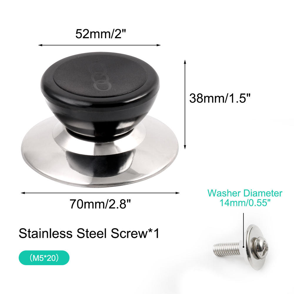 Unique Bargains Sturdy Durable Pot Lid Knob Universal Cookware Stainless Steel Replacement