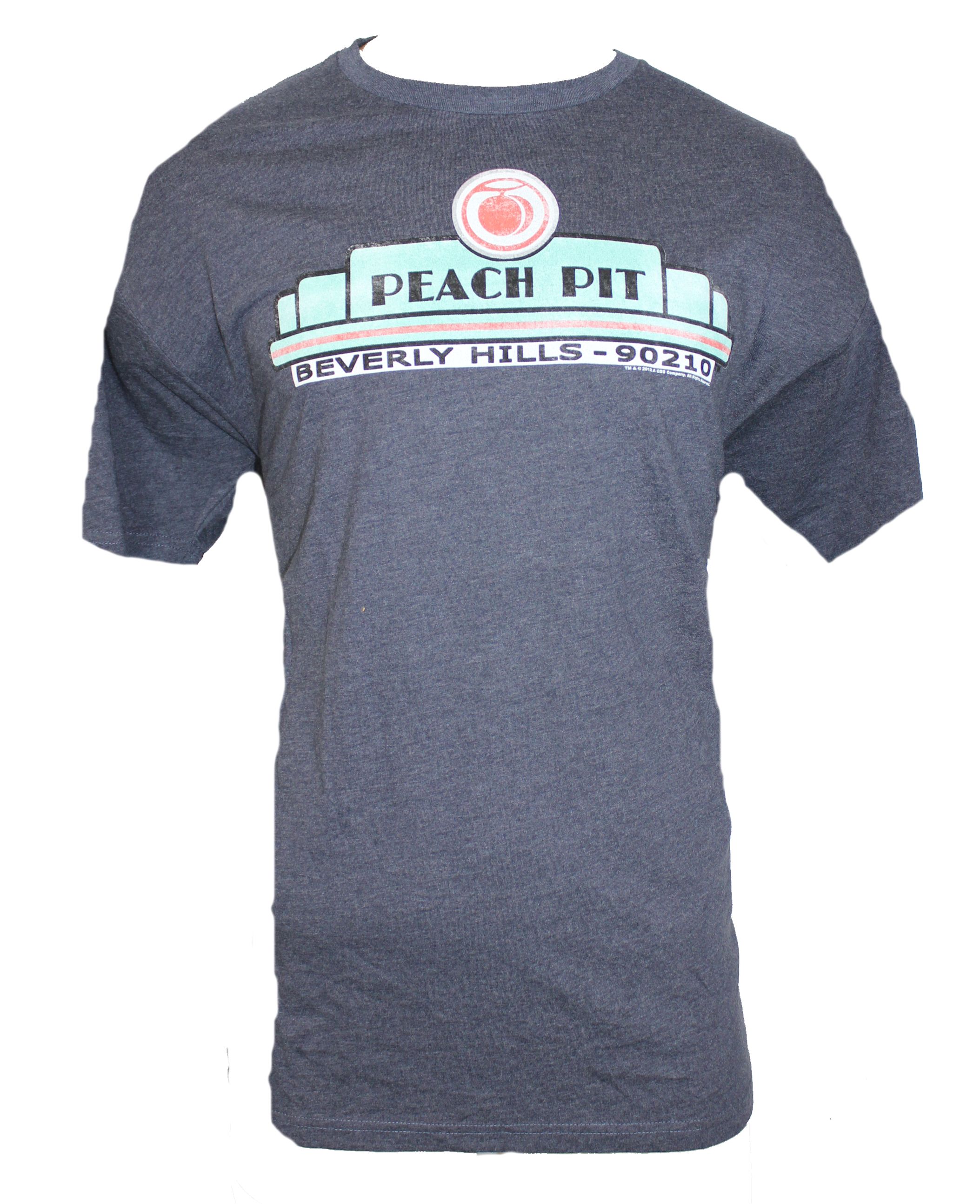 Impb Beverly Hills Mens T Shirt Peach Pit Distressed Style Logo On Grey Impb Beverly Hills Mens T Shirt Peach Pit Distressed Style Logo On Grey