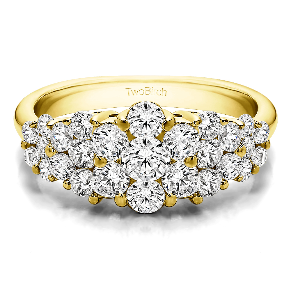 TwoBirch Ring Wrap in 14k Yellow Gold with Forever Brilliant Moissanite by Charles Colvard (1.45 CT)