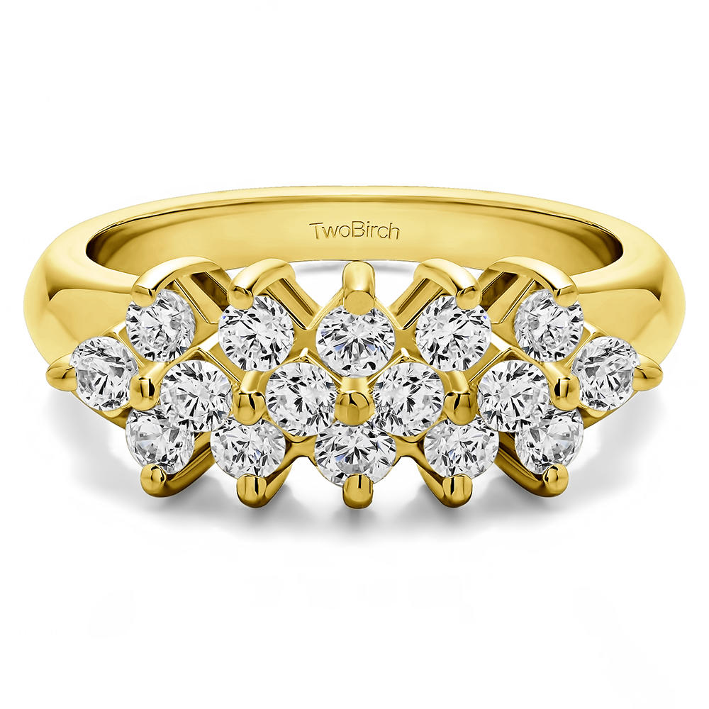 TwoBirch Ring Wrap in 14k Yellow Gold with Forever Brilliant Moissanite by Charles Colvard (0.85 CT)