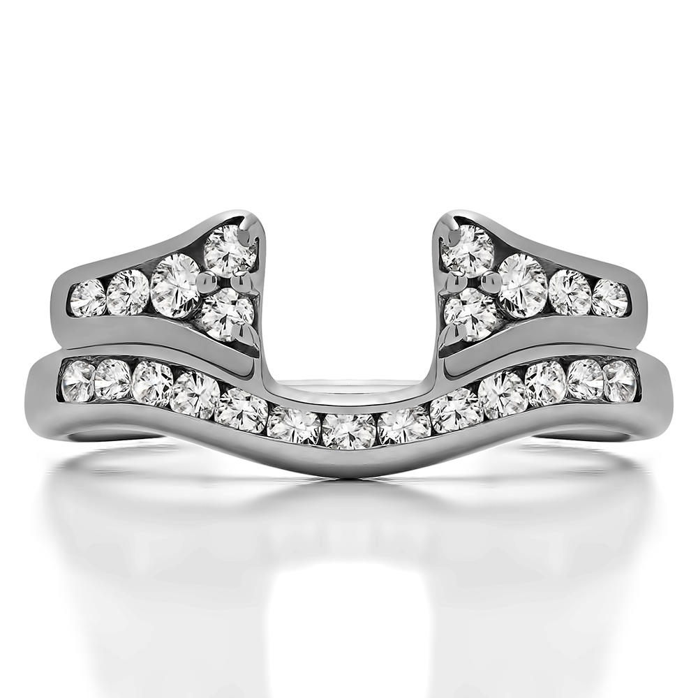 TwoBirch Classic Anniversary Ring Wrap in 10k White Gold with Diamonds (G-H,I2-I3) (0.48 CT)