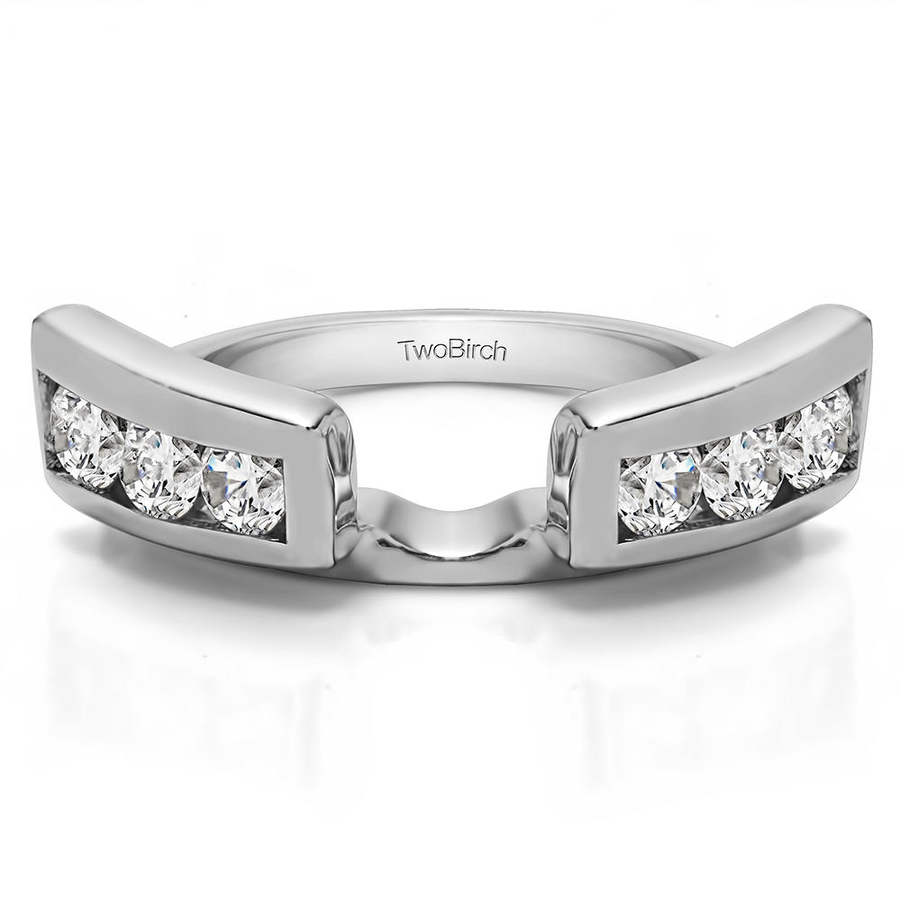 TwoBirch Anniversary Style Ring Wrap Jacket in 10k White Gold with Diamonds (G-H,I2-I3) (0.5 CT)