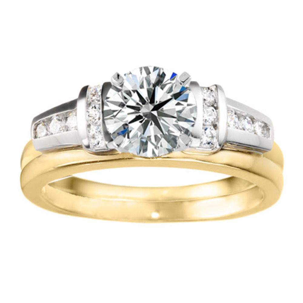 TwoBirch Ring Wrap in 14k Yellow Gold with Forever Brilliant Moissanite by Charles Colvard (0.21 CT)