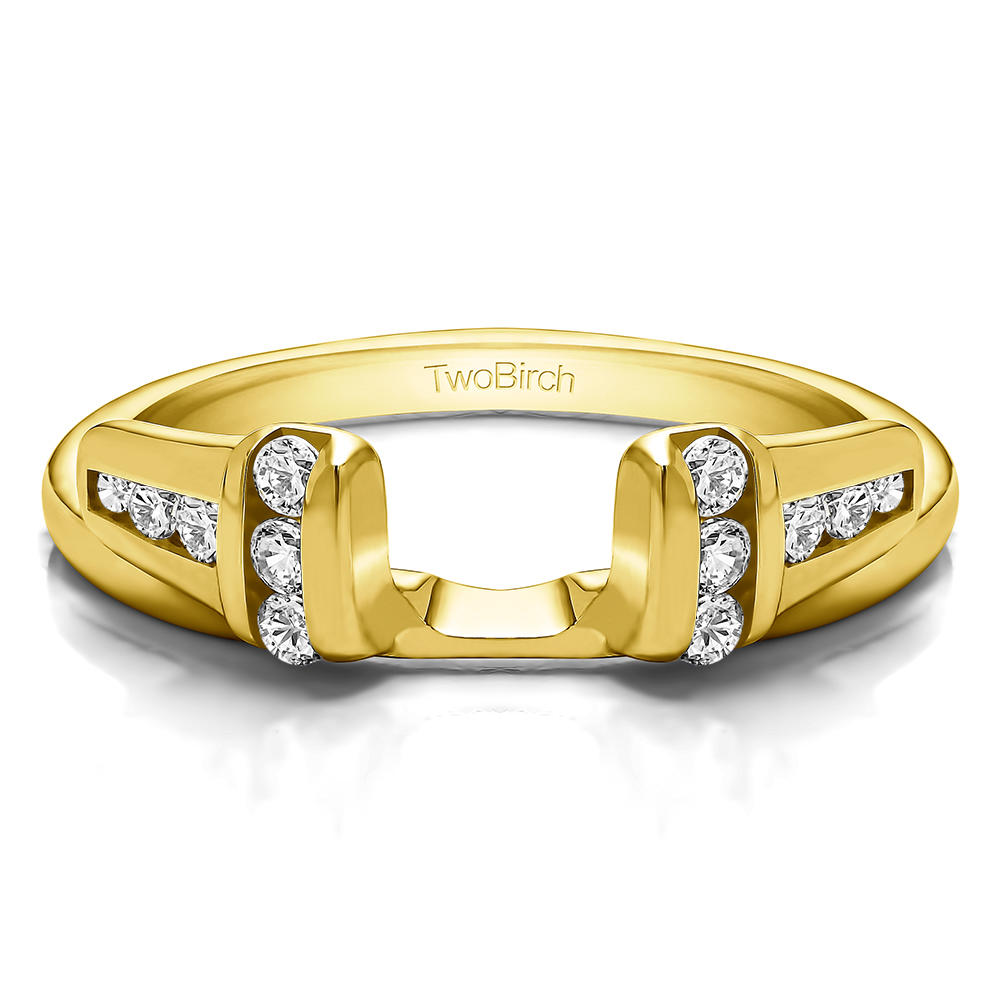 TwoBirch Ring Wrap in 14k Yellow Gold with Forever Brilliant Moissanite by Charles Colvard (0.21 CT)