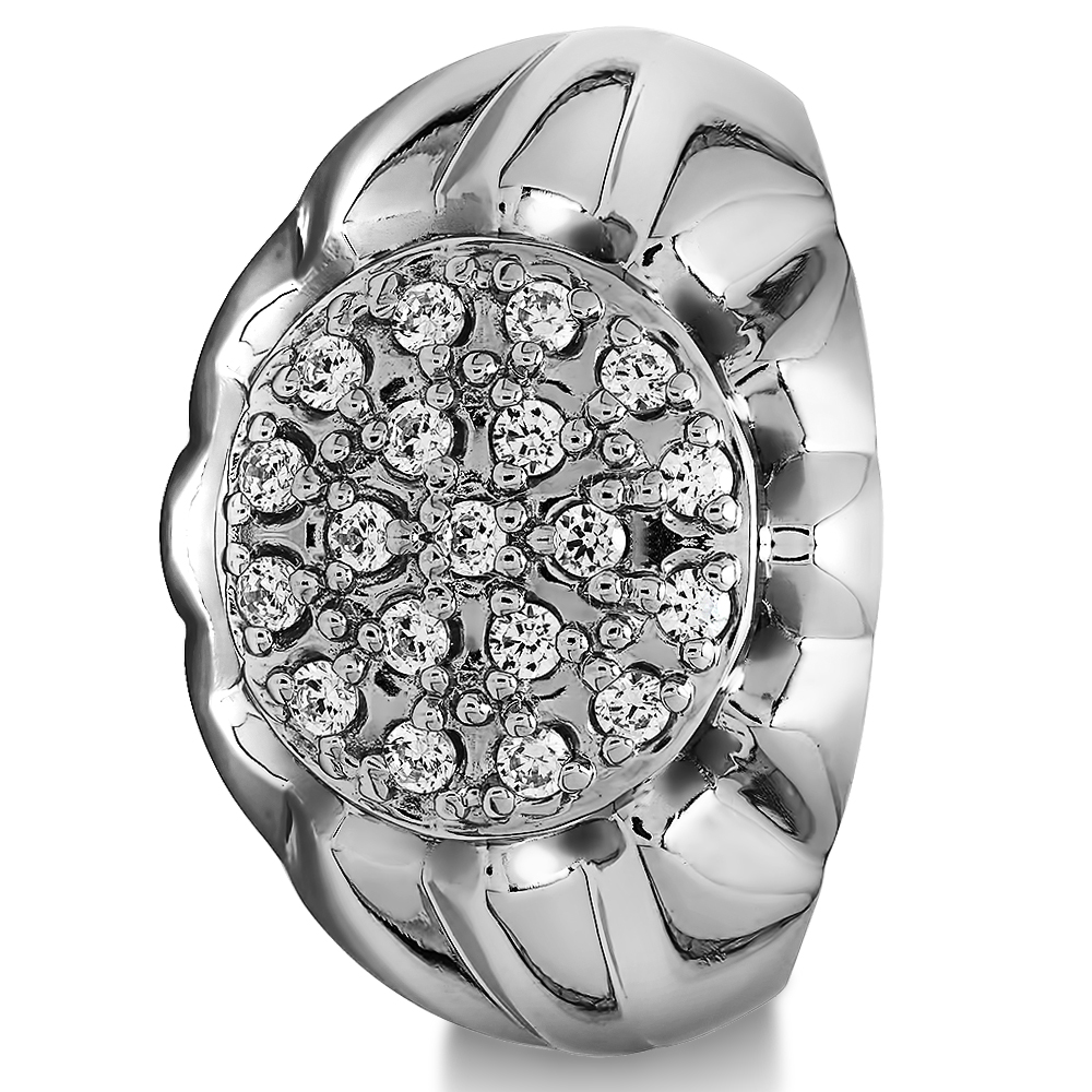 TwoBirch Men's Cluster Fashion Ring in 10k Rose Gold with Diamonds (G-H,I2-I3) (0.48 CT)