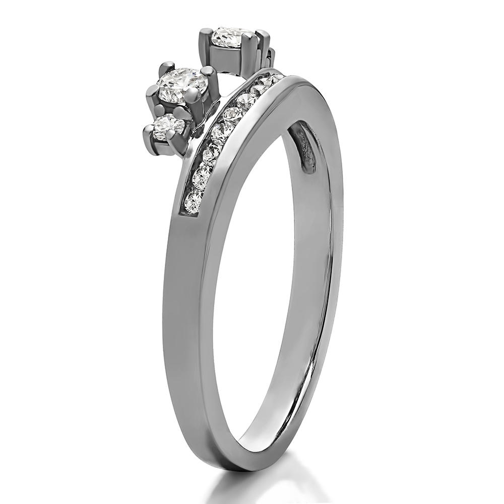 TwoBirch Ring Wrap in Sterling Silver with Forever Brilliant Moissanite by Charles Colvard (0.28 CT)