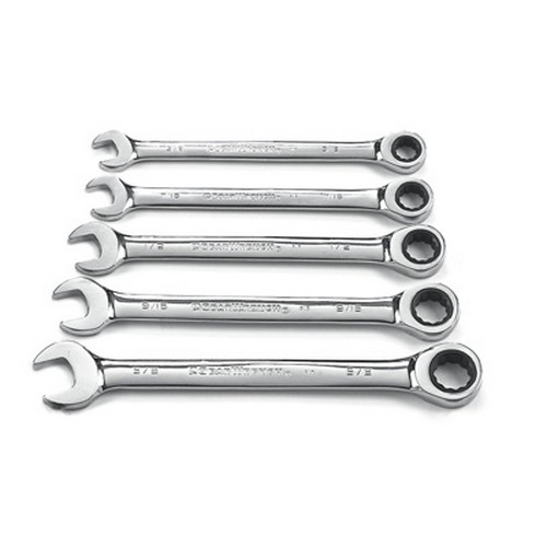 Gearwrench 93005 5 piece SAE Double Box End Ratcheting Socketing Wrenches