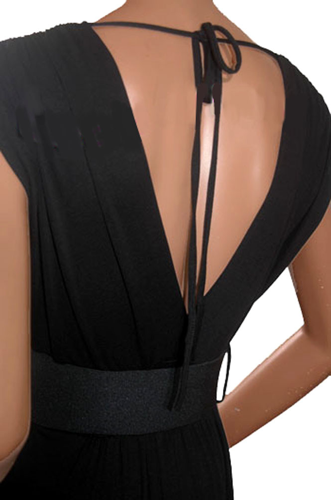Funfash Plus Size Clothing Black Color Block Long Maxi Women's Plus Size Dress