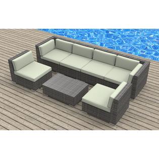Urbanfurnishing Oahu 7pc Modern Outdoor Backyard Wicker Urbanfurnishing Oahu 7pc Modern Outdoor Backyard Wicker Rattan Patio Furniture