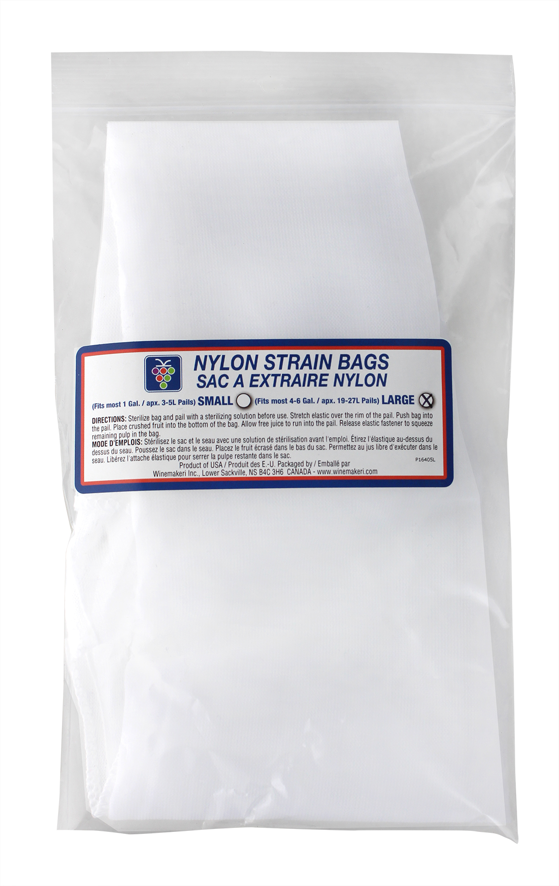 Winemakeri Large Nylon Strain Bag, 5 U.S.Gal