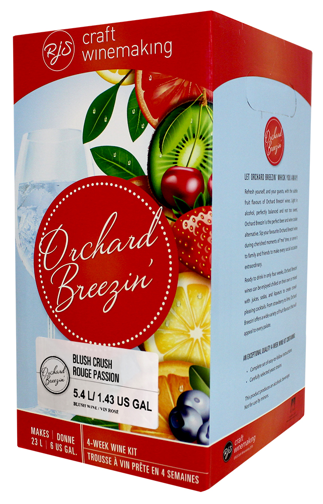 Orchard Breezin' Blush Crush Wine Making Ingredient Kit
