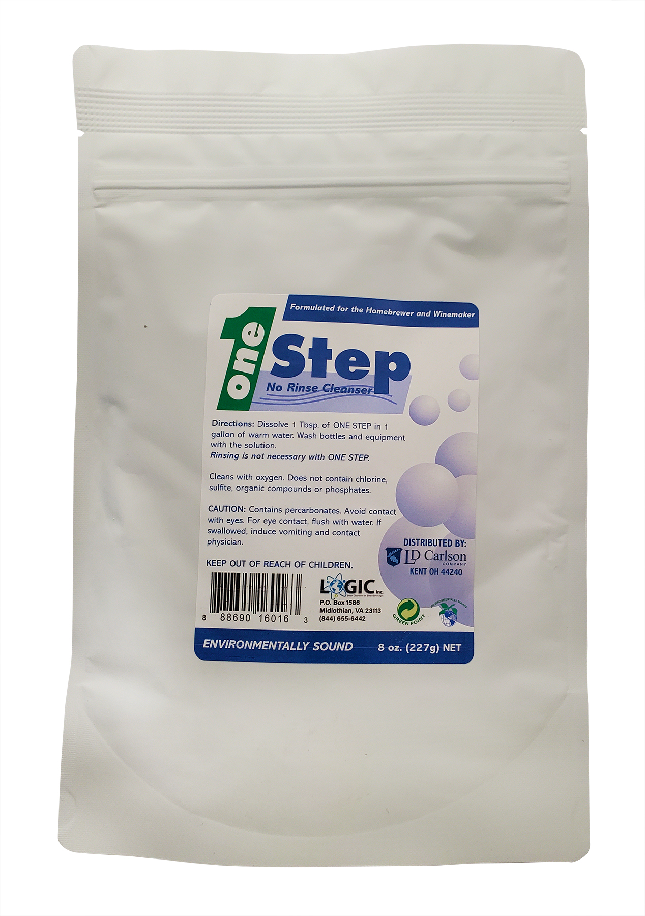 CentralBrewShop One Step 8 oz - No Rinse Cleaner For Homebrewing Beer and Wine Making