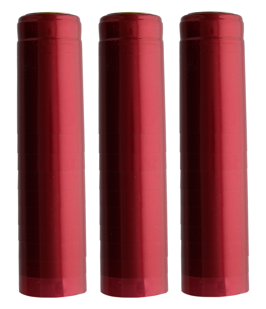 LD Carlson 1 X Metallic Ruby Red PVC Shrink Capsules-30 Per Bag