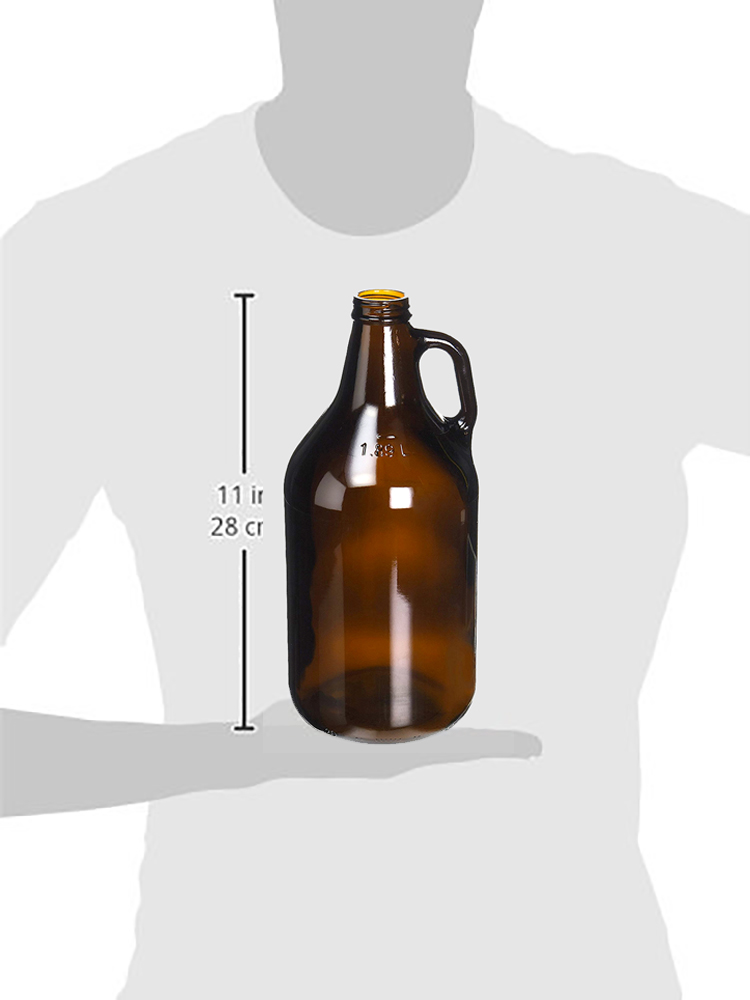 True Fabrications 1/2 Gallon Amber Beer Growler - Reusable - Has UV Protection-Set of 3
