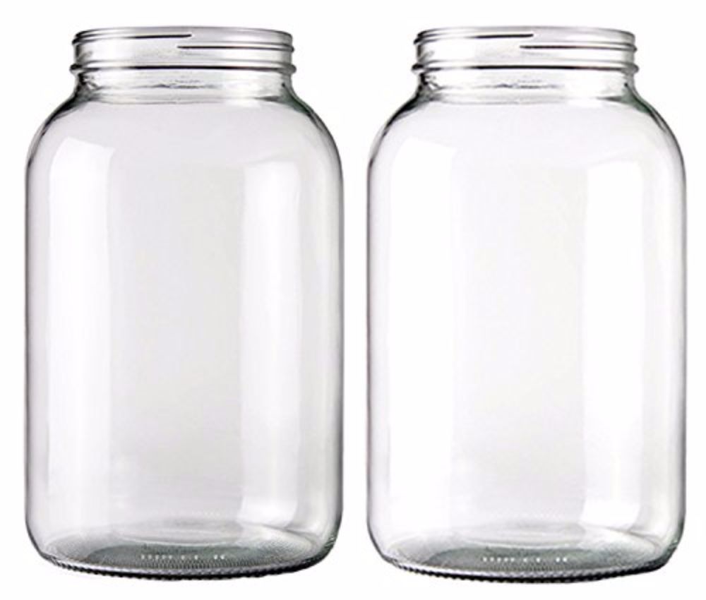 Home Brew Ohio One Gallon Wide Mouth Glass Jar-Set of 2 - no lid
