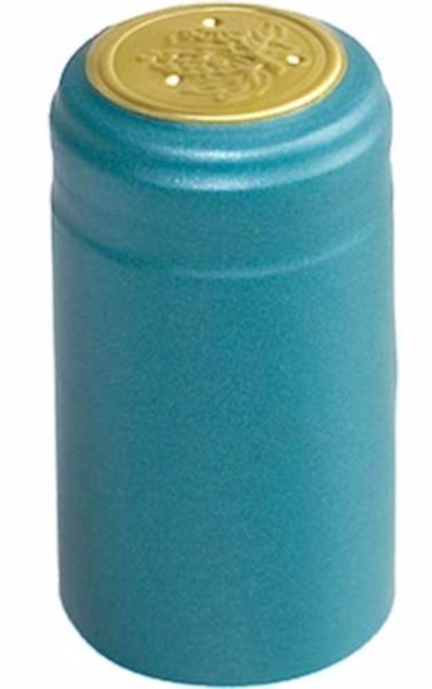 L.D.Carlson Company PVC Heat Shrink Capsules With Tear Tabs For Wine Bottles - 60 Count (Metallic Solid Light Blue)