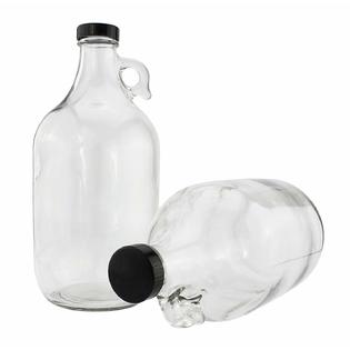 True Fabrications Ts 0419 008 1 2 Gallon Clear Glass Beer Growler Reusable With Poly Seal Caps Set Of 2 True Fabrications Ts 0419 008 1 2 Gallon Clear Glass Beer Growler Reusable With Poly Seal Caps Set Of 2