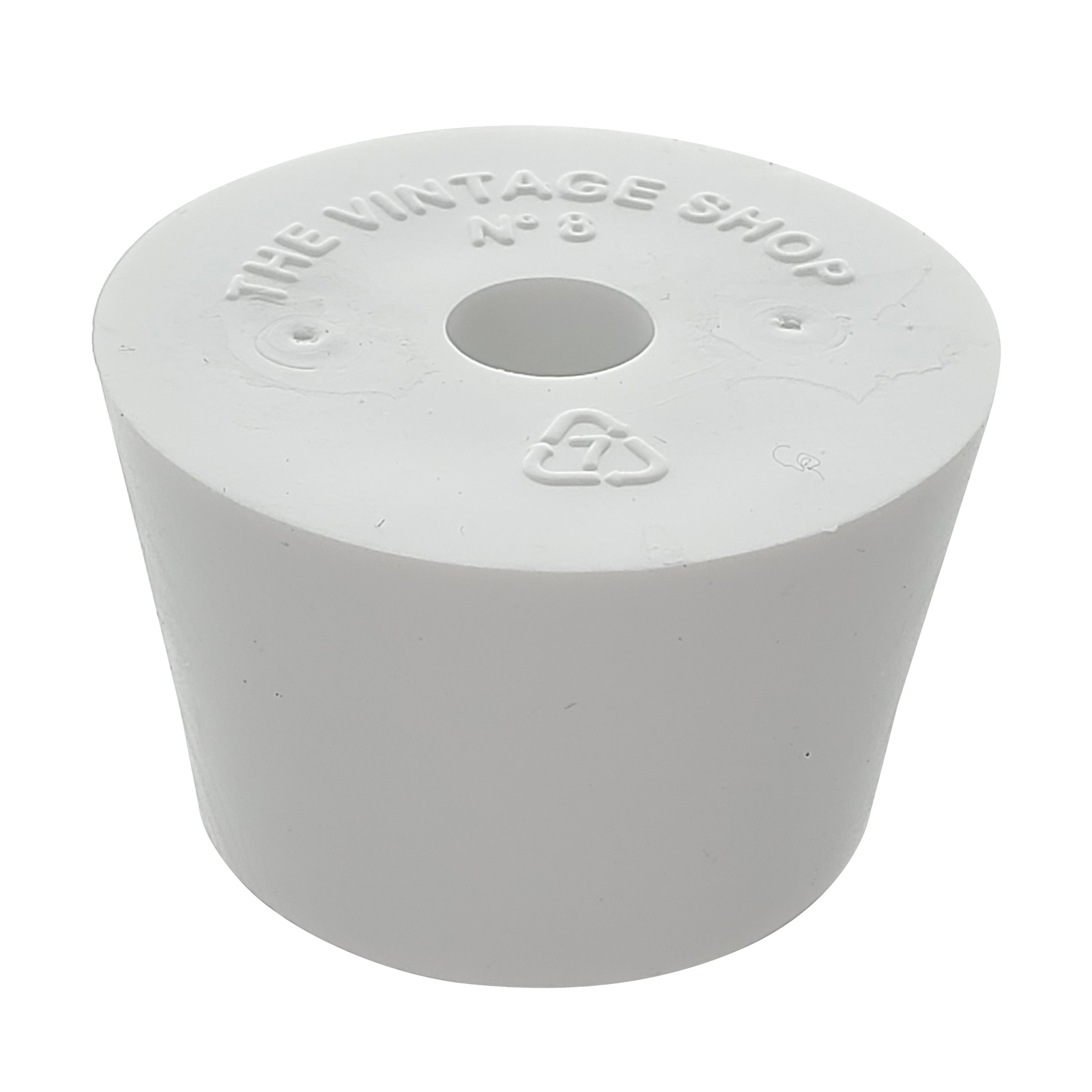 Midwest Supplies Rubber Stopper- Size 8- Drilled