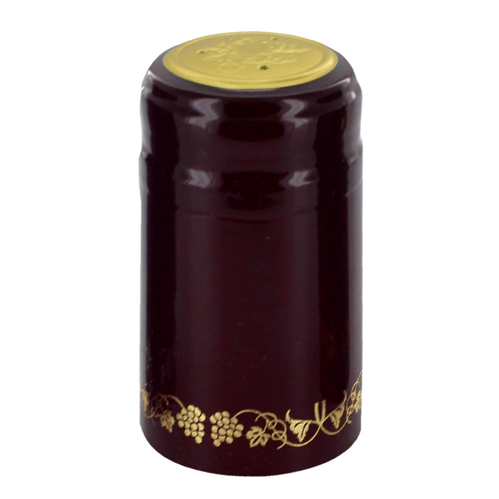 HOME BREW OHIO HOMEBREWOHIO.COM Home Brew Ohio Burgundy With Gold Grapes PVC Shrink Capsules 30 count