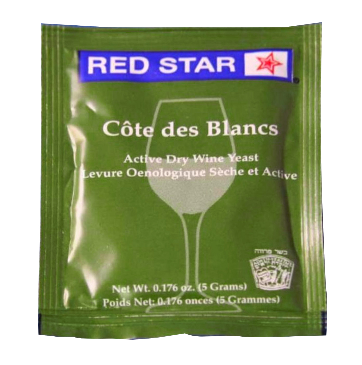 Midwest Supplies Red Star Cote des Blancs - Net Wt. 0.176 oz( 5 grams)
