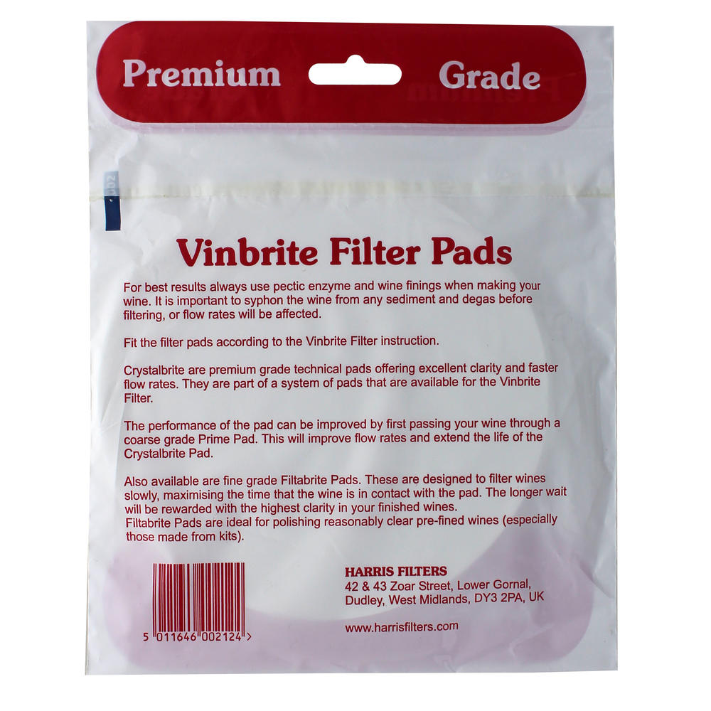 Midwest Supplies Vinbrite Crystalbrite Filter Pads-5 Count