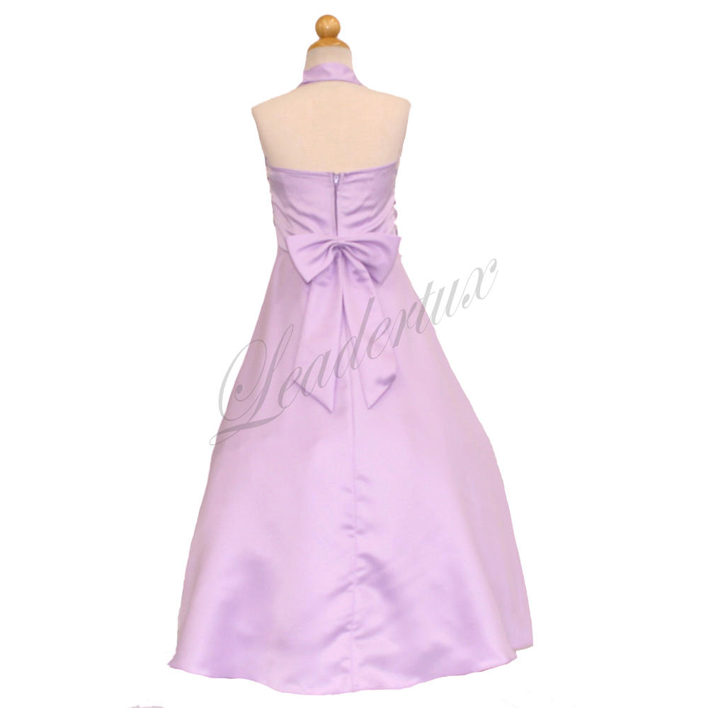 Leadertux New Lavender Lilac 12 Teen Girl National Pageant Wedding Easter Formal Party Graduation Birthday Dress