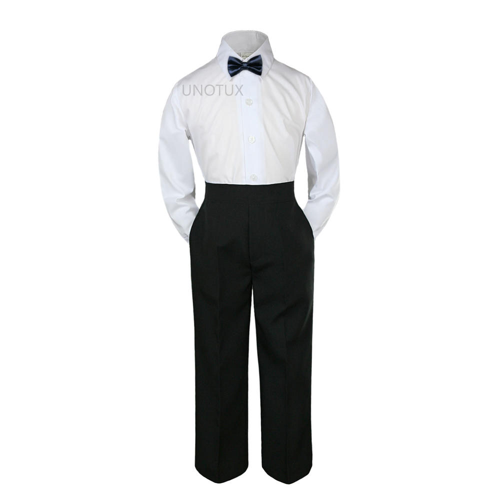 Leadertux 3pc S M L XL 2T 3T 4T Baby Toddler Boys Shirt Pants Suits Separate Tuxedo Formal Wedding Party Outfits Bow Tie Set