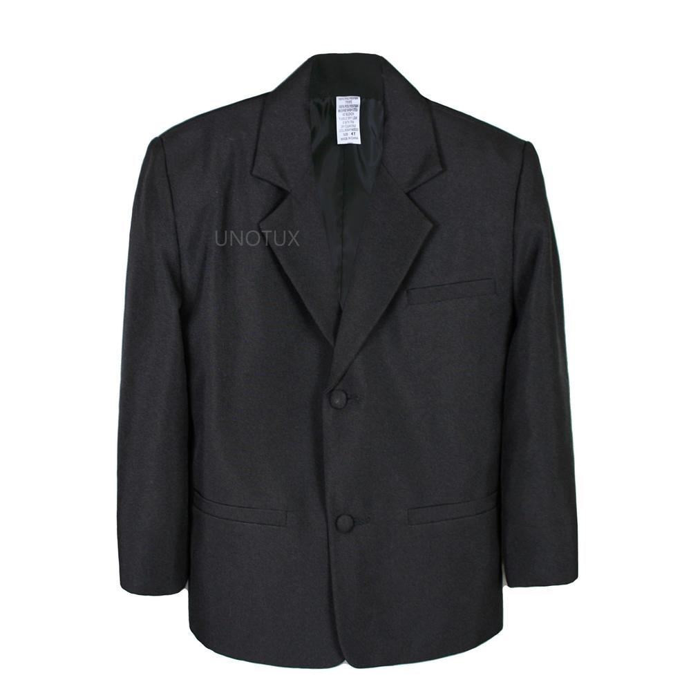 Leadertux 1pcs 5 6 7 8 10 12 14 16 18 20 Boy Kid Child Formal Wedding Party Prom Black Suit Tuxedo Blazer Jacket Only