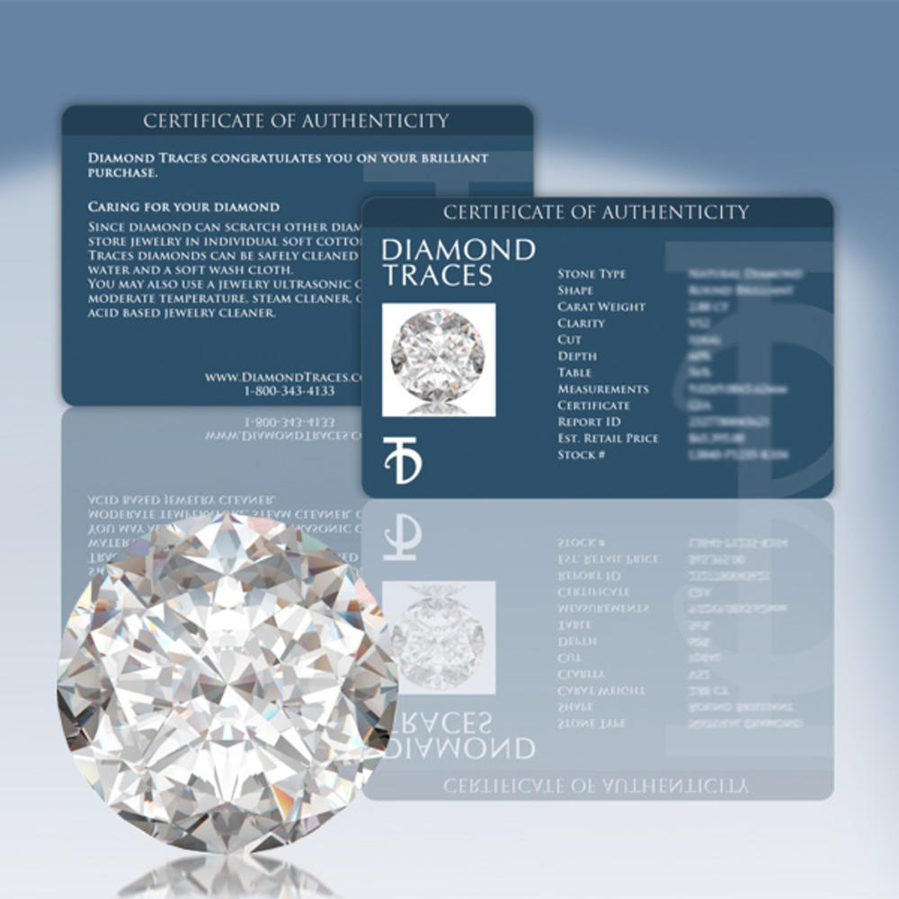 Diamond Traces 1.64ctw F-VS2 Ideal Round Natural Certified Diamonds 18k Gold Key Side Stone Pendant 