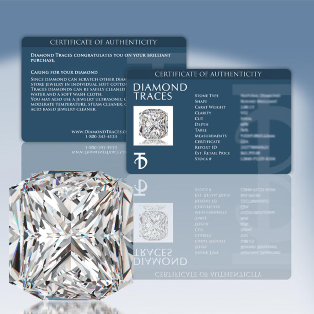 Diamond Traces 4.23ct D-VS1 Ideal Square Radiant Genuine Certified Diamond 18k Gold Classic Solitaire Pendant 