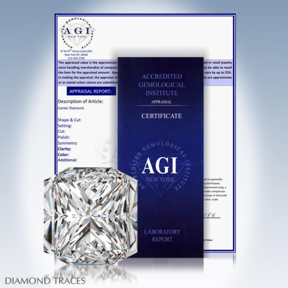 Diamond Traces 4.52ctw D-VS1 Ideal Square Radiant Natural Certified Diamonds 950 Plat. Halo Side-Stone Pendant 
