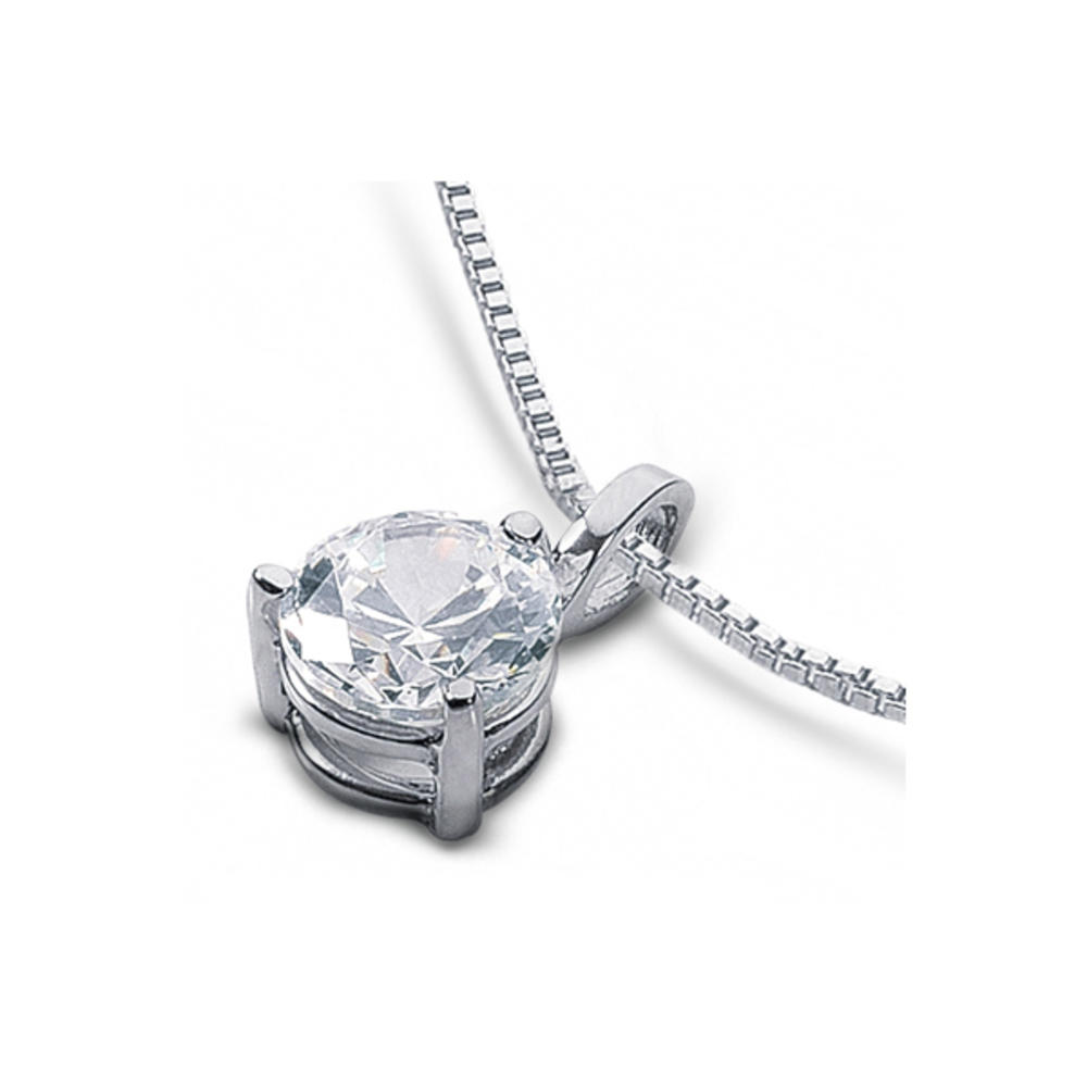 Diamond Traces 0.27ct D-SI1 Ideal Round Natural Certified Diamond 950 Plat. Classic Solitaire Pendant 