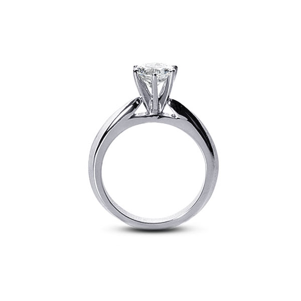 Diamond Traces 0.73ct G-SI1 Ideal Round Natural Certified Diamond 950 Plat. Cathedral Solitaire Engagement Ring 