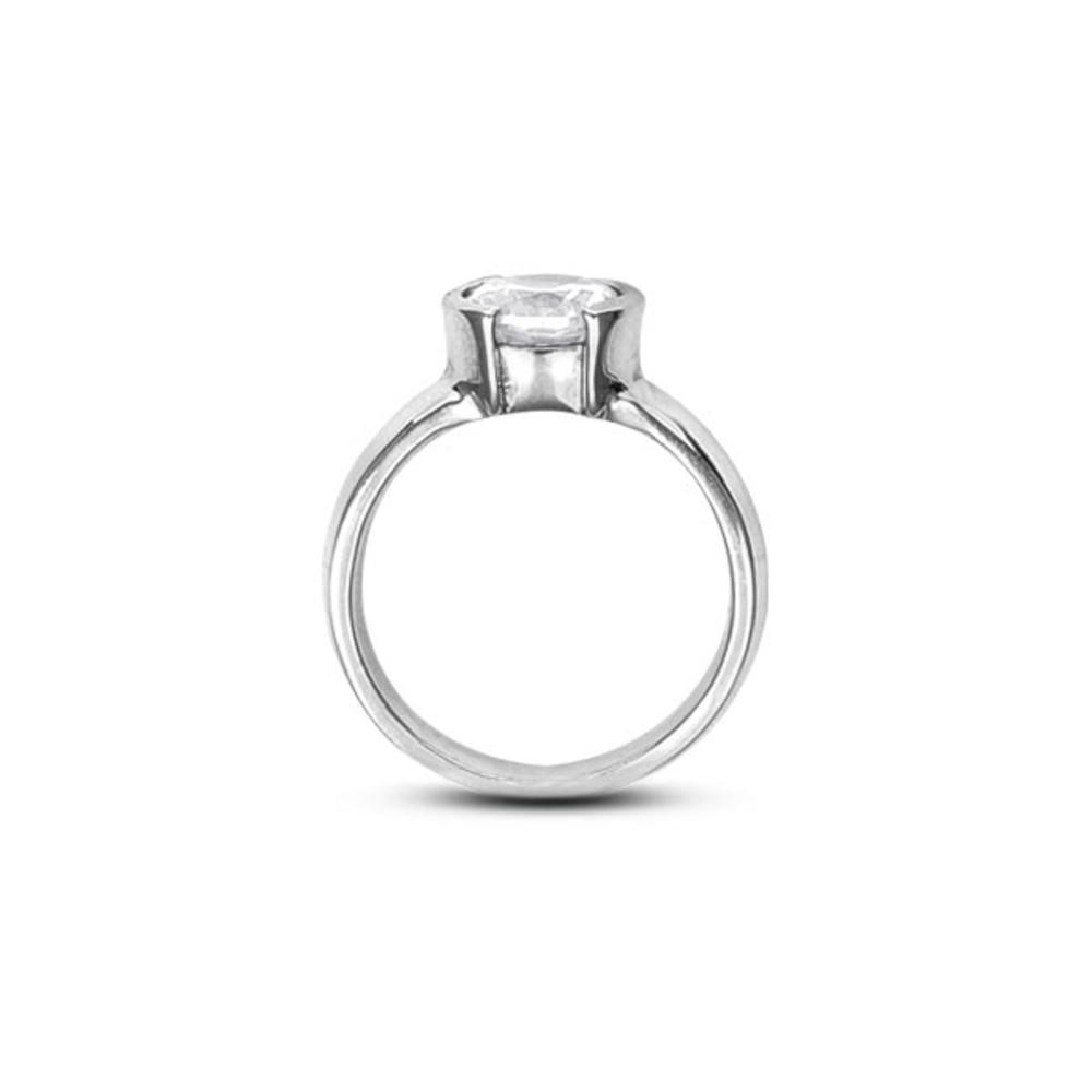 Diamond Traces 5.09ct E-SI1 Ideal Round Genuine Certified Diamond 950 Plat. Classic Solitaire Engagement Ring 