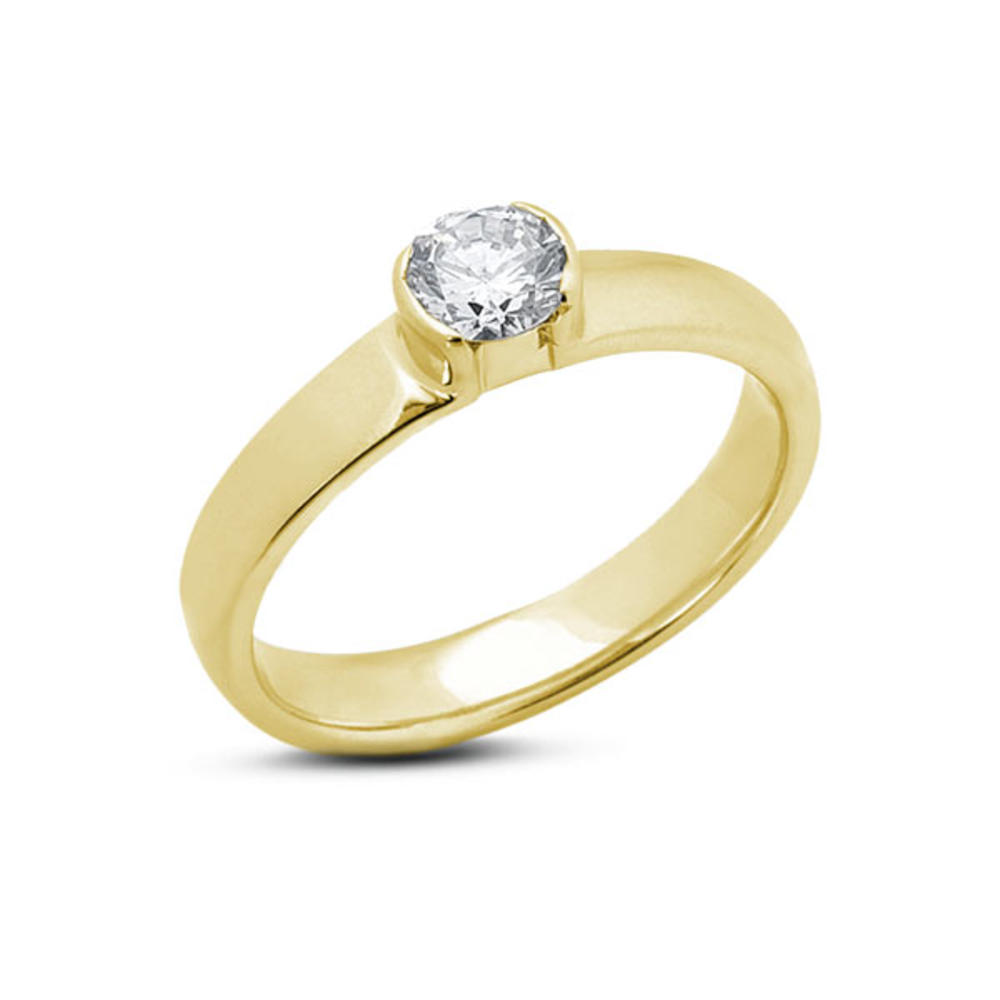 Diamond Traces 5.09ct E-SI1 Ideal Round Genuine Certified Diamond 18k Gold Classic Solitaire Engagement Ring 