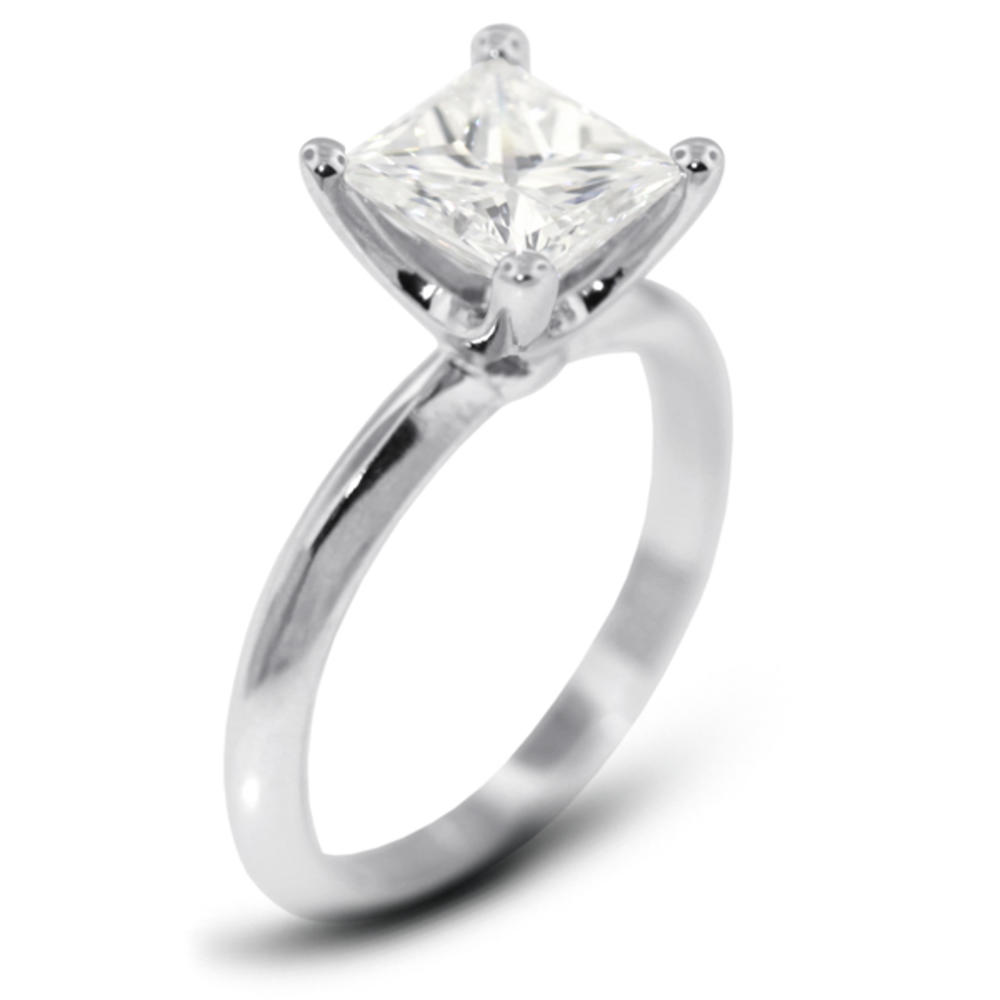 Diamond Traces 5.93ct D-SI1 Ideal Square Radiant Natural Certified Diamond 14k Gold Classic Solitaire Engagement Ring 