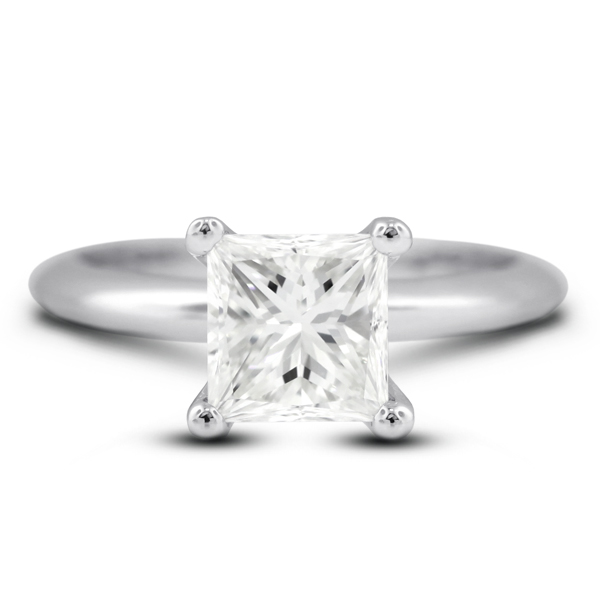Diamond Traces 5.93ct D-SI1 Ideal Square Radiant Natural Certified Diamond 14k Gold Classic Solitaire Engagement Ring 