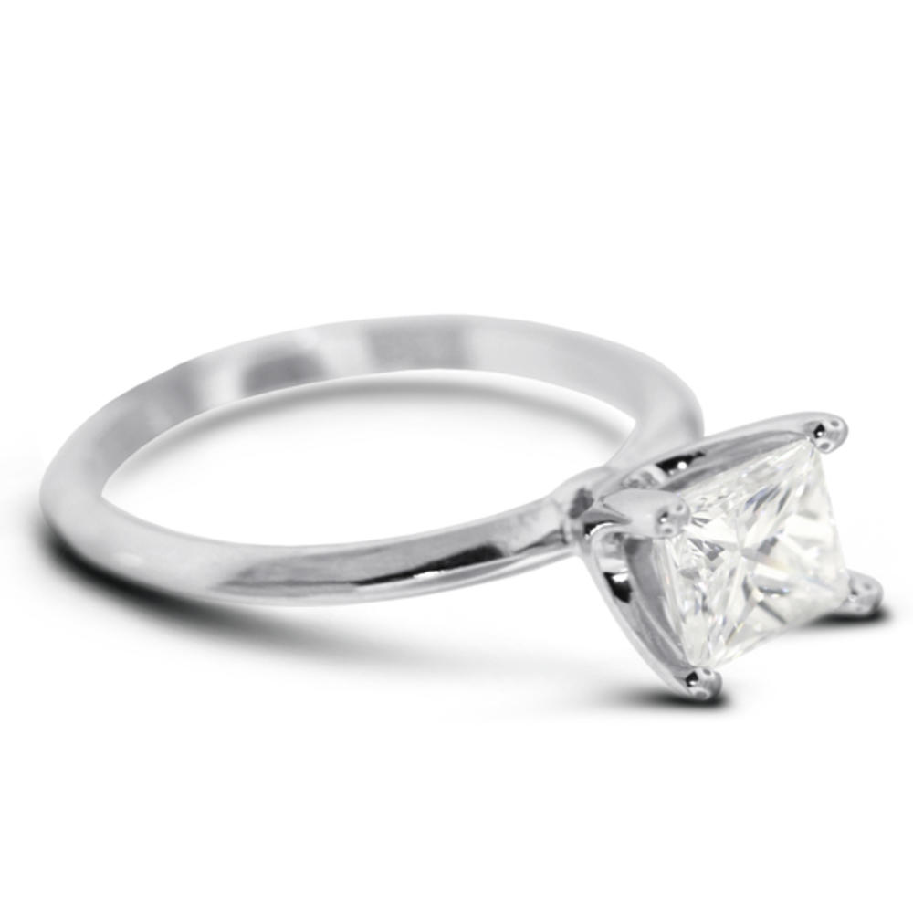 Diamond Traces 5.93ct D-SI1 Ideal Square Radiant Natural Certified Diamond 18k Gold Classic Solitaire Engagement Ring 
