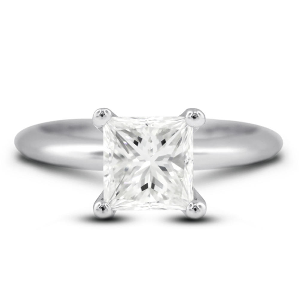 Diamond Traces 5.93ct D-SI1 Ideal Square Radiant Natural Certified Diamond 18k Gold Classic Solitaire Engagement Ring 