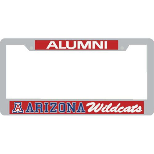STOCKDALE Arizona Wildcats Alumni Metal License Plate Frame W/domed Insert - Red Background