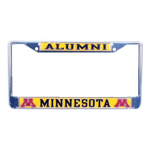STOCKDALE Minnesota Golden Gophers Alumni Metal License Plate Frame W/domed Insert