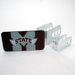 STOCKDALE Mississippi State Bulldogs Universal Hitch Receiver W/domed Emblem -red Background