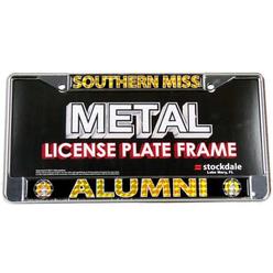 STOCKDALE Southern Mississippi Golden Eagles Alumni Metal License Plate Frame W/domed Insert