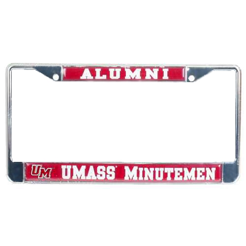 STOCKDALE Umass Minutemen Alumni Metal License Plate Frame W/domed Insert