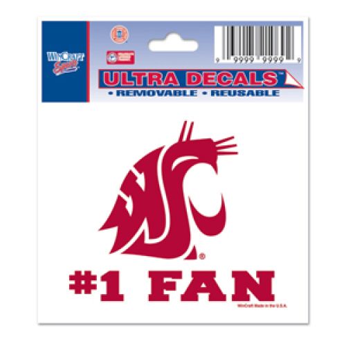 Wincraft Washington State Cougars Decal 3" X 4" - #1 Fan