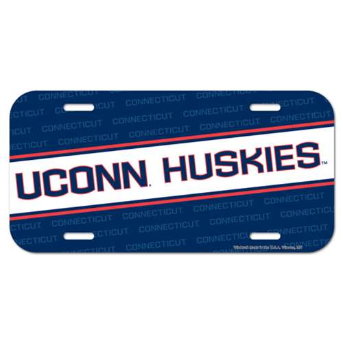 Wincraft UConn Huskies Plastic License Plate - UConn Huskies